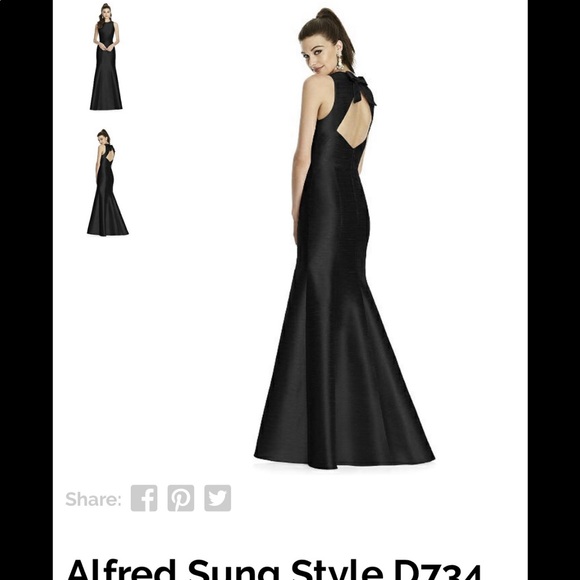 Alfred Sung style long formal dress - Picture 4 of 4